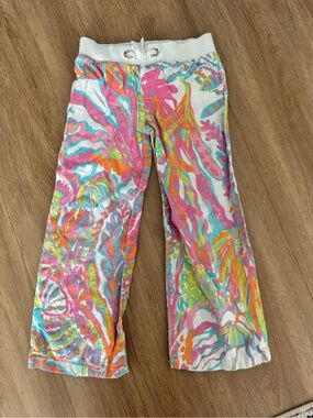 Lily Pulitzer Girls Colorful Coral Reef Print Palazzo Pants